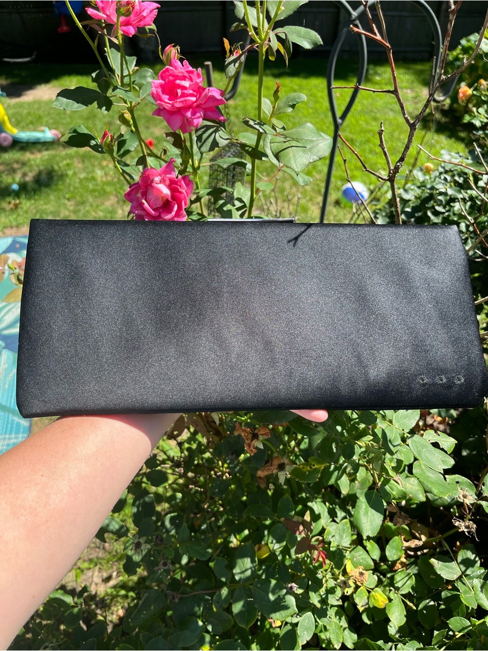 Vintage Y2K Kate Spade Satin Evening Clutch matching Kisslock Coin Purse Italy - Picture 3 of 16